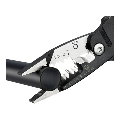 KNIPEX 13 71 200 ME Multifunktions-Elektrikerzange metrisches Modell mit Kunststoff überzogen schwarz atramentiert 200 mm