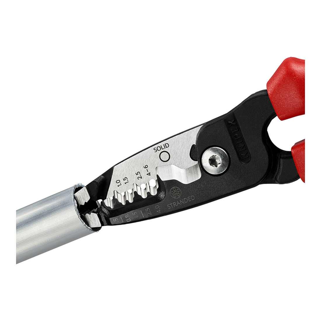KNIPEX 13 72 200 ME Multifunctionele elektriciens-tang metrisch model met meercomponentenhandgrepen zwart, 200 mm