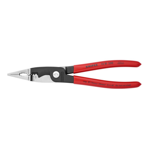 KNIPEX 13 81 200 Elektro installatietang zwart geatramenteerd 200 mm