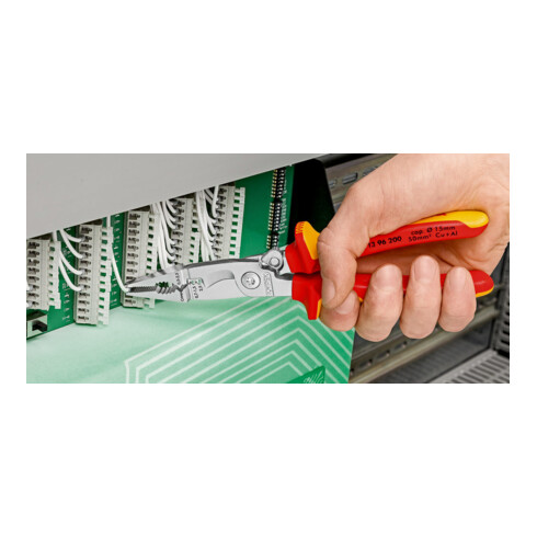 KNIPEX 13 82 200 Elektro installatietang zwart geatramenteerd 200 mm