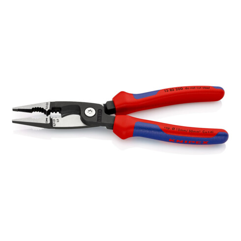 KNIPEX 13 82 200 Elektro-Installationszange schwarz atramentiert 200 mm