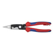 KNIPEX 13 82 200 T BK Elektro installatietang met bevestigingsoog zwart geatramenteerd 200 mm