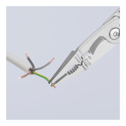 KNIPEX 13 86 200 Elektro installatietang verchroomd VDE 200 mm