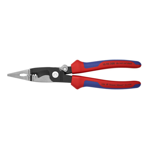 KNIPEX 13 92 200 Elektro installatietang zwart geatramenteerd 200 mm