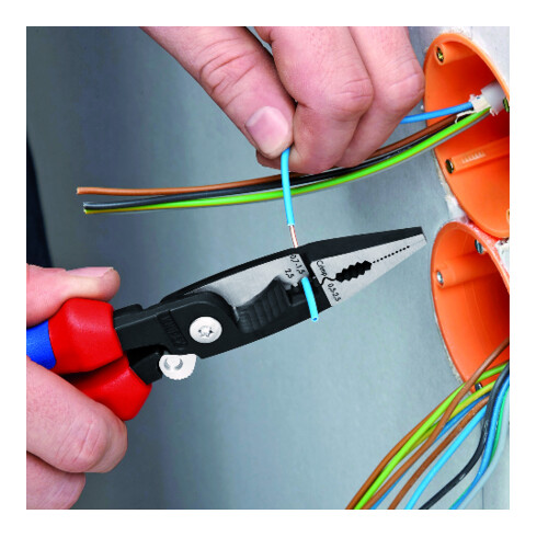 KNIPEX 13 92 200 Elektro installatietang zwart geatramenteerd 200 mm