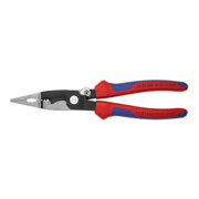 KNIPEX 13 92 200 Elektro-Installationszange mit Mehrkomponenten-Hüllen schwarz atramentiert 200 mm