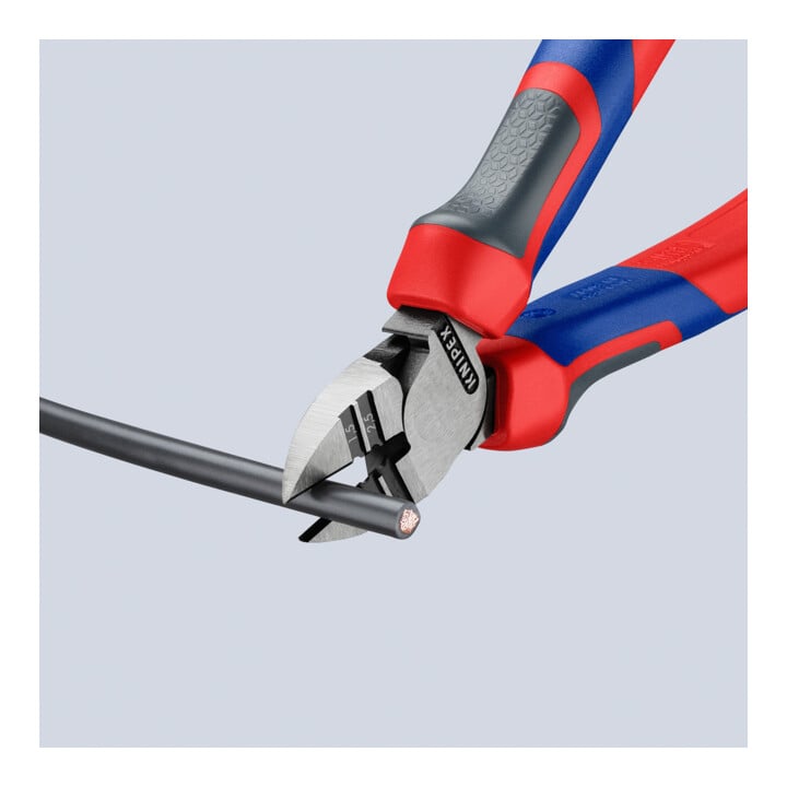 KNIPEX 14 22 160 Abisolier-Seitenschneider mit Comfort-Griffen schwarz atramentiert 160 mm