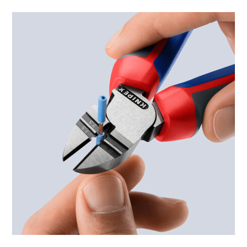 KNIPEX 14 22 160 Abisolier-Seitenschneider mit Comfort-Griffen schwarz atramentiert 160 mm