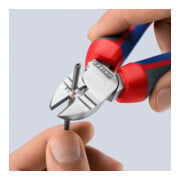 KNIPEX 14 25 160 Abisolier-Seitenschneider mit Comfort-Griffen verchromt 160 mm-4