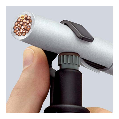 KNIPEX 16 30 145 SB Abmantelungswerkzeug für Wendelschnitt schlagfestes Kunststoffgehäuse 150 mm