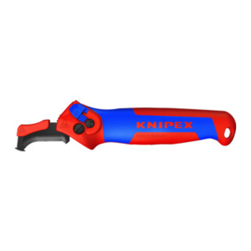 KNIPEX 16 50 145 SB Abmantelungsmesser mit Gleitschuh und Ratschenfunktion mit Mehrkomponenten-Hüllen 146 mm