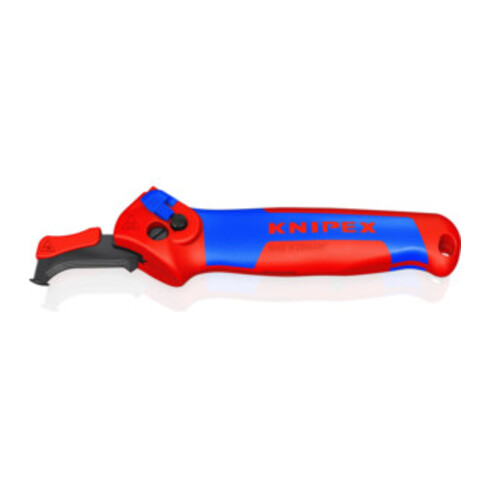 KNIPEX 16 50 145 SB Abmantelungsmesser mit Gleitschuh und Ratschenfunktion mit Mehrkomponenten-Hüllen 146 mm
