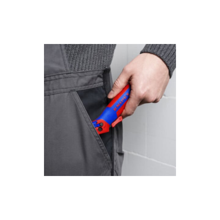 KNIPEX 16 50 145 SB Abmantelungsmesser mit Gleitschuh und Ratschenfunktion mit Mehrkomponenten-Hüllen 146 mm