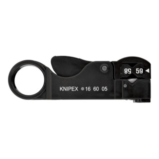 KNIPEX 16 60 05 SB Abisolierwerkzeug für Koaxialkabel  105 mm