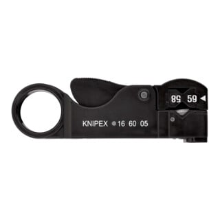 KNIPEX 16 60 05 SB Abisolierwerkzeug für Koaxialkabel  105 mm