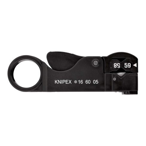 KNIPEX 16 60 05 SB Abisolierwerkzeug für Koaxialkabel 105 mm