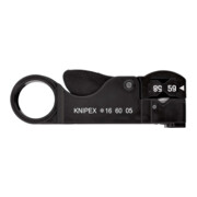 KNIPEX 16 60 05 SB Abisolierwerkzeug für Koaxialkabel  105 mm