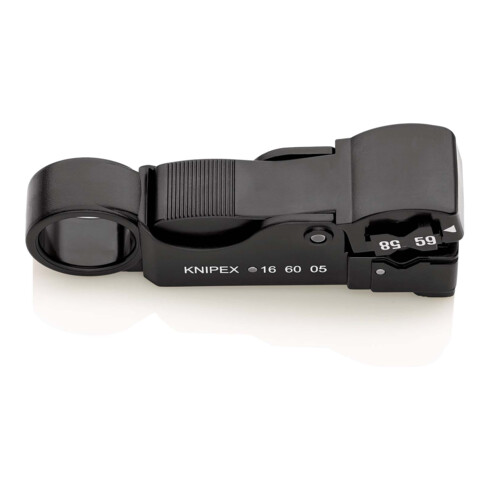 KNIPEX 16 60 05 SB Abisolierwerkzeug für Koaxialkabel 105 mm
