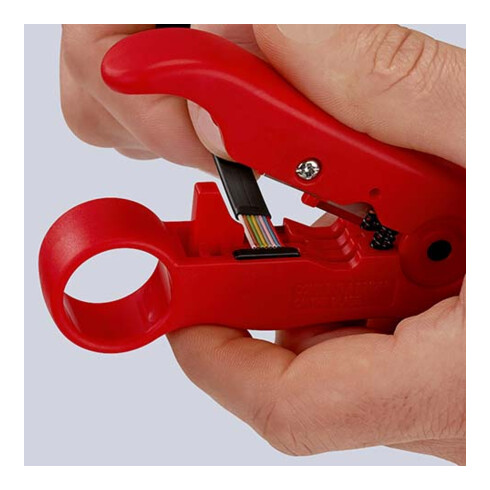 KNIPEX 16 60 06 SB Abisolierwerkzeug für Koaxial- und Datenkabel  125 mm