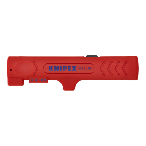 KNIPEX 16 64 125 SB Abmantelungswerkzeug für Flach- und Rundkabel 125 mm