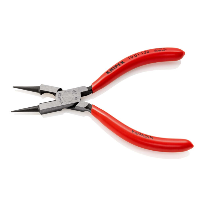 KNIPEX 19 01 130 rondbektang en snijkant (bijouteriebuigtang) zwart geatramenteerd 130 mm