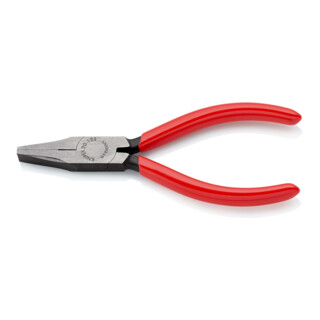 KNIPEX 20 01 125 Flachzange mit Kunststoff überzogen schwarz atramentiert 125 mm
