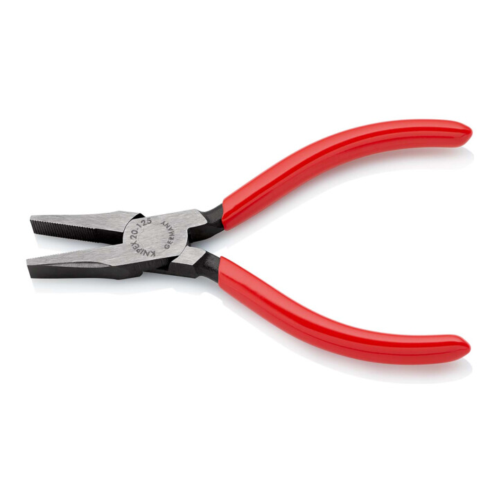 KNIPEX 20 01 125 Flachzange mit Kunststoff überzogen schwarz atramentiert 125 mm