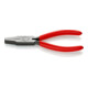 KNIPEX 20 01 140 Flachzange mit Kunststoff überzogen schwarz atramentiert 140 mm