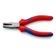 KNIPEX 20 02 140 Flachzange mit Comfort-Griffen schwarz atramentiert 140 mm