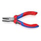 KNIPEX 20 02 140 Flachzange mit Comfort-Griffen schwarz atramentiert 140 mm