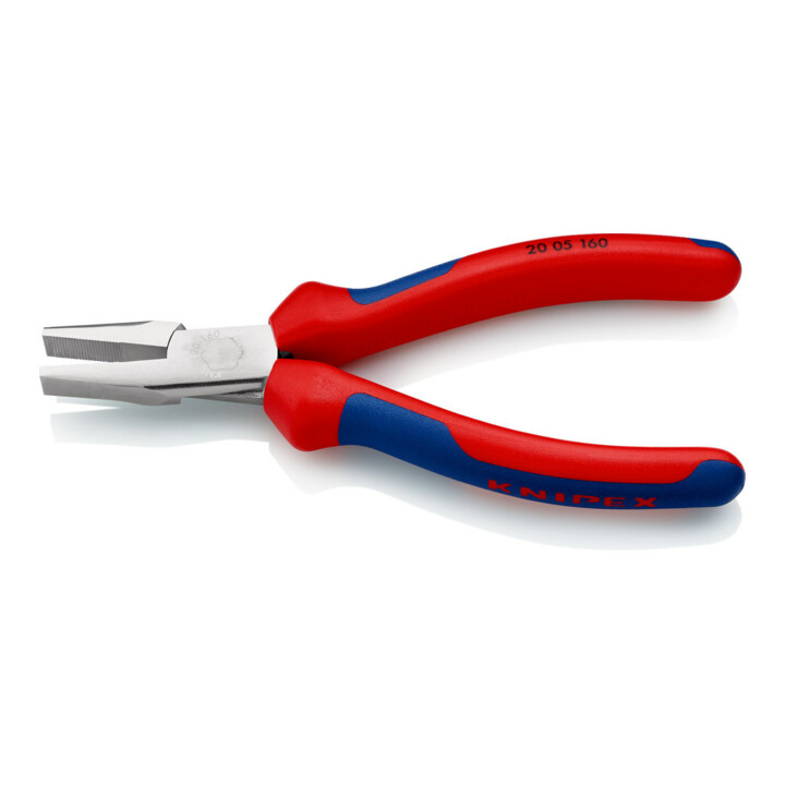 KNIPEX 20 05 160 Flachzange mit Comfort-Griffen verchromt 160 mm