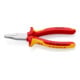 KNIPEX 20 06 160 Flachzange isoliert mit Mehrkomponenten-Hüllen, VDE-geprüft verchromt 160 mm