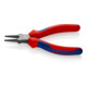 KNIPEX 22 02 140 Rundzange mit Comfort-Griffen schwarz atramentiert 140 mm
