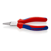KNIPEX 22 05 140 Rundzange mit Mehrkomponenten-Hüllen verchromt 140 mm