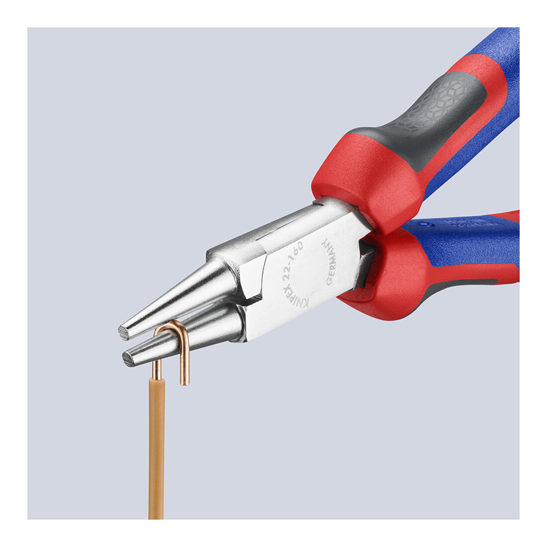 Rundzange verchromt Griffe mit PVC Knipex
