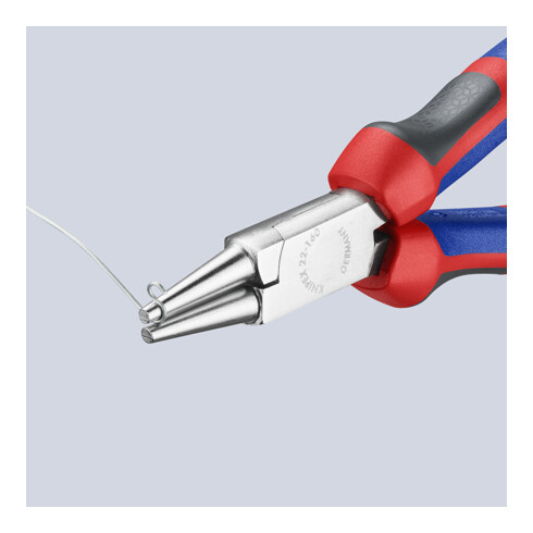 KNIPEX 22 05 160 Rundzange mit Comfort-Griffen verchromt 160 mm
