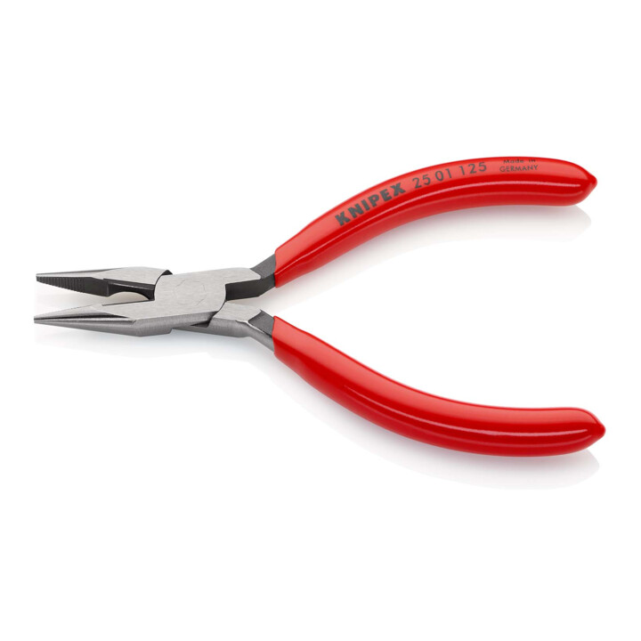 KNIPEX 25 01 125 platte rondbektang en snijkant (radiotang) zwart geatramenteerd 125 mm