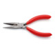 KNIPEX 25 01 140 Pince plate ronde avec coupe (pince radio) noir encre 140 mm-3