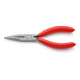 KNIPEX 25 01 140 platte rondbektang en snijkant (radiotang) zwart geatramenteerd 140 mm