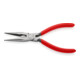KNIPEX 25 01 160 platte rondbektang en snijkant (radiotang) zwart geatramenteerd 160 mm