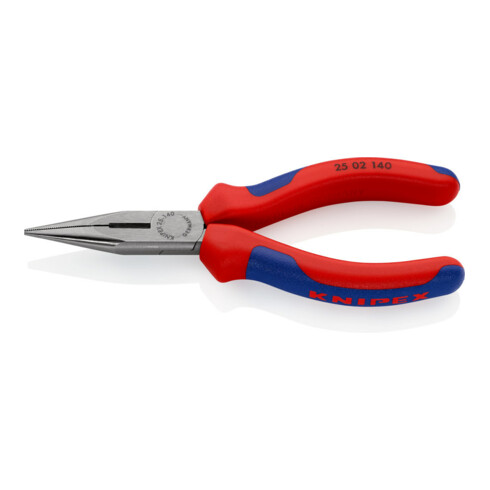 KNIPEX 25 02 140 platte rondbektang en snijkant (radiotang) zwart geatramenteerd 140 mm