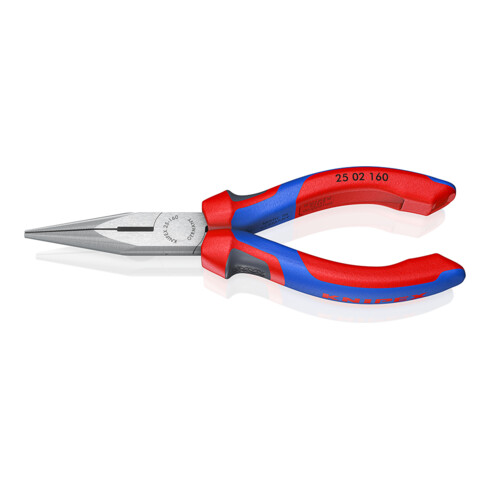 KNIPEX 25 02 160 platte rondbektang en snijkant (radiotang) zwart geatramenteerd 160 mm