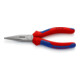 KNIPEX 25 02 160 platte rondbektang en snijkant (radiotang) zwart geatramenteerd 160 mm