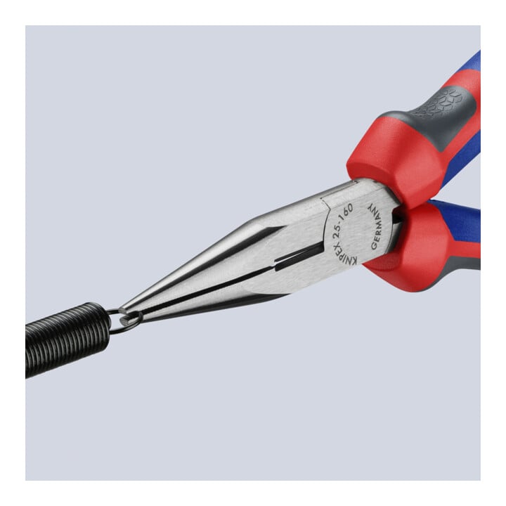 KNIPEX 25 02 160 platte rondbektang en snijkant (radiotang) zwart geatramenteerd 160 mm