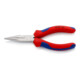 KNIPEX 25 05 140 platte rondbektang en snijkant (radiotang) verchroomd 140 mm-1