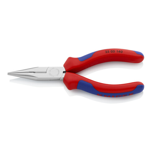 KNIPEX 25 05 140 platte rondbektang en snijkant (radiotang) verchroomd 140 mm
