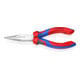 KNIPEX 25 05 160 Flachrundzange mit Schneide (Radiozange) mit Comfort-Griffen verchromt -1