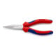 KNIPEX 25 05 160 Flachrundzange mit Schneide (Radiozange) mit Comfort-Griffen verchromt 