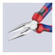 KNIPEX 25 05 160 Flachrundzange mit Schneide (Radiozange) mit Comfort-Griffen verchromt
