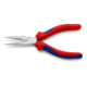 KNIPEX 25 05 160 platte rondbektang en snijkant (radiotang) verchroomd 160 mm